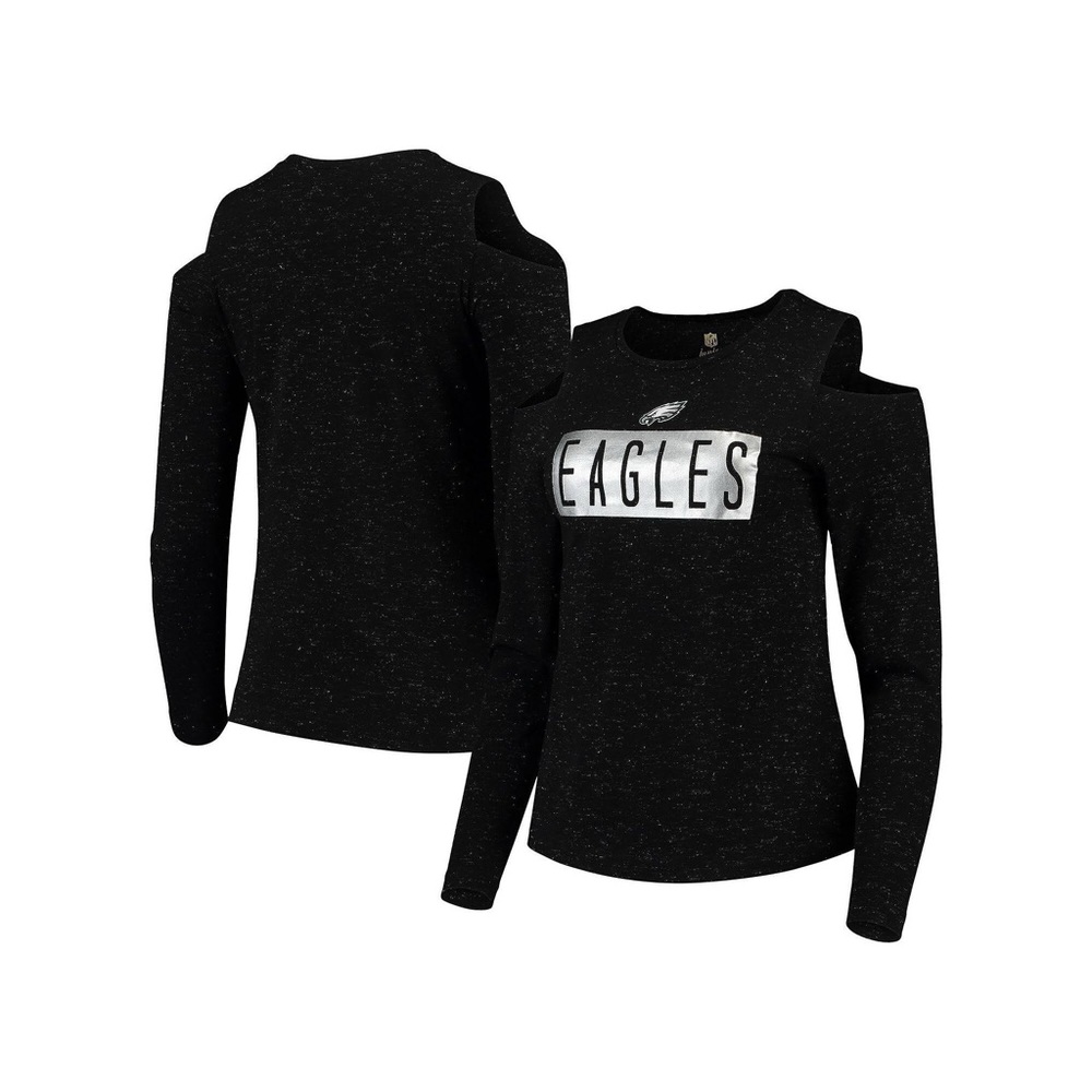 Philadelphia Eagles Kicker Cold Shoulder Long Sleeve T-Shirt